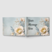 Elegant Blauw Bloemen Verjaardagsfeest Gastenboek (Volledig)