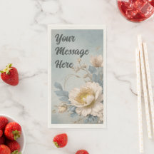 Elegant Blauw Bloemen Verjaardagsfeest