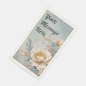 Elegant Blauw Bloemen Verjaardagsfeest Servet (Hoek)