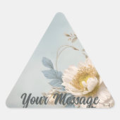 Elegant Blauw Bloemen Verjaardagsfeest Sticker (Voorkant)