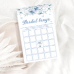 Elegant Blauw Bloemen Vrijgezellenfeest Bingo Spel<br><div class="desc">Dit beeldend meesterwerk weeft naadloos de iconische schoonheid van blauw en wit met de etherische allure van waterverf kunstenaarschap. De items, versierd met delicate Chinese motieven. Fijne bloesems en vlinders dansen sierlijk over het stuk, het vastleggen van de essentie van verfijnde schoonheid. De waterverf streken voegen een vleugje gratie en...</div>