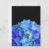Elegant blauw bloemenblauw hortensia's Vrijgezelle Kaart (Achterkant)