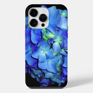 Elegant blauw bloemenblauw rozen blauw hortensia's iPhone 14 pro max hoesje