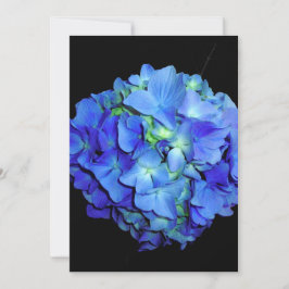 Elegant blauw bloemenblauw rozen blauw hortensia's kaart