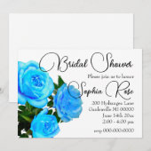 Elegant blauw bloemenblauw rozen blauw kaart (Voorkant / Achterkant)