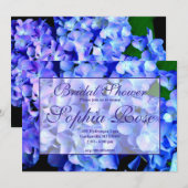 Elegant blauw bloemige hortensia's vrijgezellenfee kaart (Voorkant / Achterkant)