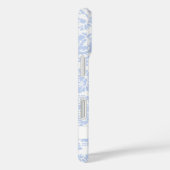 Elegant Blauw Bloemmotief Botanisch Case-Mate iPhone Case (Achterkant / Rechts)