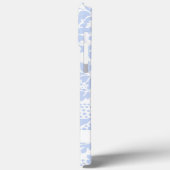 Elegant Blauw Bloemmotief Botanisch Case-Mate iPhone Case (Achterkant / Links)