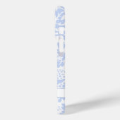 Elegant Blauw Bloemmotief Botanisch Case-Mate iPhone Case (Achterkant / Links)
