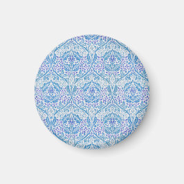Elegant Blauw Bloemmotief Magneet