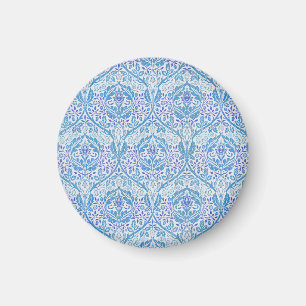 Elegant Blauw Bloemmotief Magneet