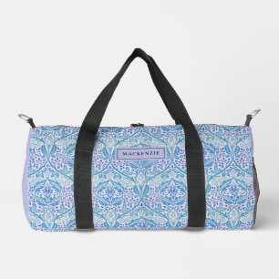 Elegant Blauw Bloemmotief Plunjezak
