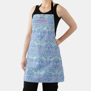 Elegant Blauw Bloemmotief Schort