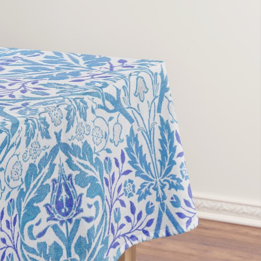Elegant Blauw Bloemmotief Tafelkleed (Voorbeeld)
