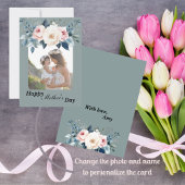 Elegant Blauw & Blush Licht Blauw Achtergrond Bloe