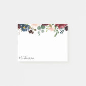 elegant blauw bogundy schoolleraar post-it® notes (Voorkant)