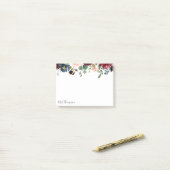 elegant blauw bogundy schoolleraar post-it® notes (Op bureau)