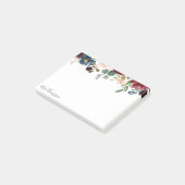 elegant blauw bogundy schoolleraar post-it® notes (Schuin)