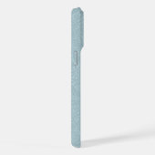 Elegant Blauw Boho Botanisch Patroon Monogram iPhone Hoesje (Rechterkant)