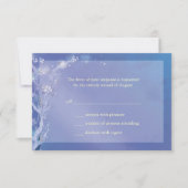 Elegant Blauw Boho Bruiloft RSVP Kaart (Voorkant)