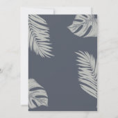 Elegant blauw Boho laat kruis doop Kaart (Achterkant)