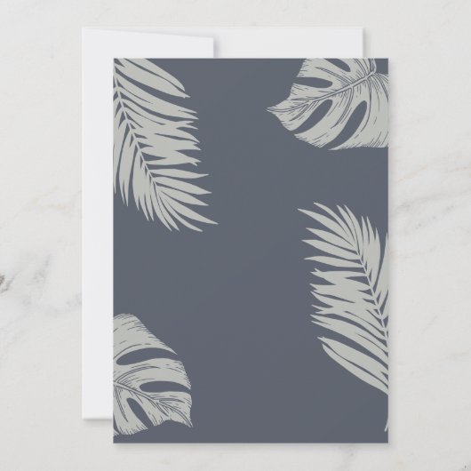 Elegant blauw Boho laat kruis doop Kaart (Achterkant)