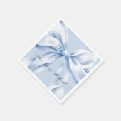 Elegant Blauw Boog Papier Servet (Hoek)
