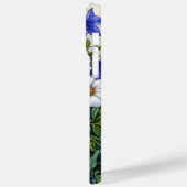 Elegant Blauw Botanisch Bloemontwerp, Zachte Natuu Case-Mate iPhone Case (Achterkant / Links)