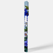 Elegant Blauw Botanisch Bloemontwerp, Zachte Natuu Case-Mate iPhone Case (Achterkant / Rechts)