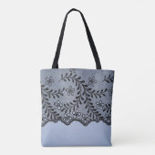 Elegant blauw bruidsmeisje tote bag (Achterkant)