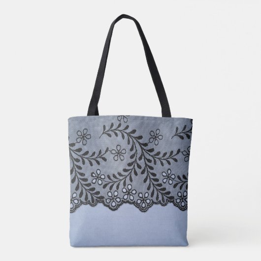Elegant blauw bruidsmeisje tote bag (Achterkant)