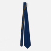 Elegant blauw & bruin abstract patroon stropdas (Achterkant)