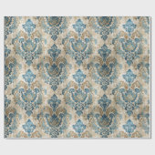 Elegant  blauw cadeaupapier (Vlak)