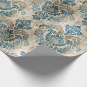 Elegant  blauw cadeaupapier (Hoek)