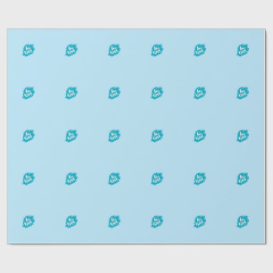 Elegant Blauw Cadeaupapier Aangepast Inpakpapier