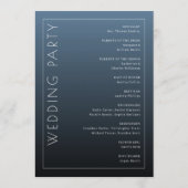 Elegant Blauw Ceremonieprogramma Programmakaart (Achterkant)
