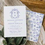 Elegant Blauw Chinoiserie Victoriaans Bloemenbruil Kaart<br><div class="desc">Introductie van onze Elegant Blue Chinoiserie Victoriaans Bloemen bruiloft uitnodigingen. Deze uitnodigingen zijn een mix van tijdloze elegantie en delicate schoonheid en bevatten ingewikkelde blauwe chinoiserie-motieven rond de monogram-initialen van het paar te midden van Victoriaans bloemstukken. Zet het podium voor je bruiloft met een uitnodiging die verhalen fluistert over romance...</div>