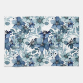 Elegant Blauw  Chintz Patroon Theedoek (Horizontaal)