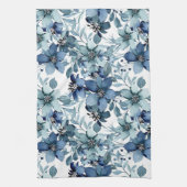 Elegant Blauw  Chintz Patroon Theedoek (Verticaal)