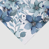 Elegant Blauw Chintz Patroon Tissuepapier (Detail)