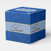 Elegant Blauw Custom Wedding Favor Gift Box Bedankdoosjes (Voorkant Zijde)