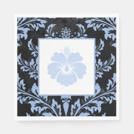 Elegant blauw damasje, aangepast kerstpapier servet