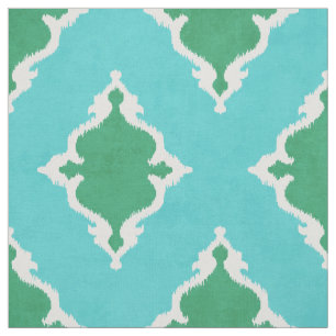 elegant blauw damask ikat tribaal patroon stof