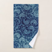 Elegant blauw Damaskpatroon Bad Handdoek (Handdoek)
