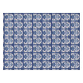 Elegant  Blauw damast herhalen patroon Tafelkleed (Voorkant (Horizontaal))