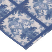 Elegant  Blauw damast herhalen patroon Tafelkleed (Gekanteld)