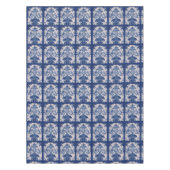 Elegant  Blauw damast herhalen patroon Tafelkleed (Voorkant)