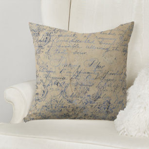 Elegant Blauw Damast Kussen