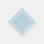 Elegant Blauw Damast Servet (Hoek)