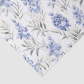 Elegant Blauw Delphinium Bloemen Tissuepapier (Detail)